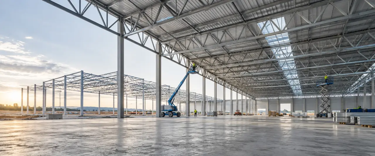 Charpente industrielle métallique : franchir de grandes portées sans compromettre l’extension future