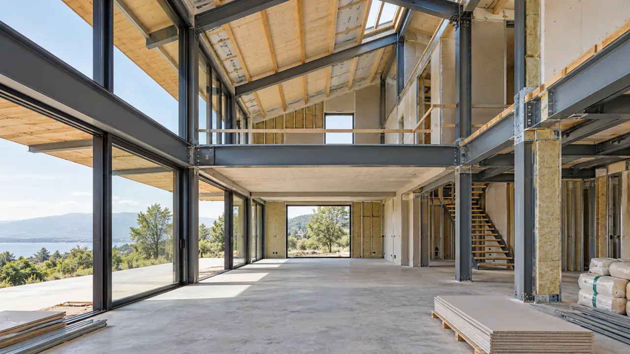 Charpente métallique pour une maison : de grands volumes, mais des ponts thermiques à maîtriser