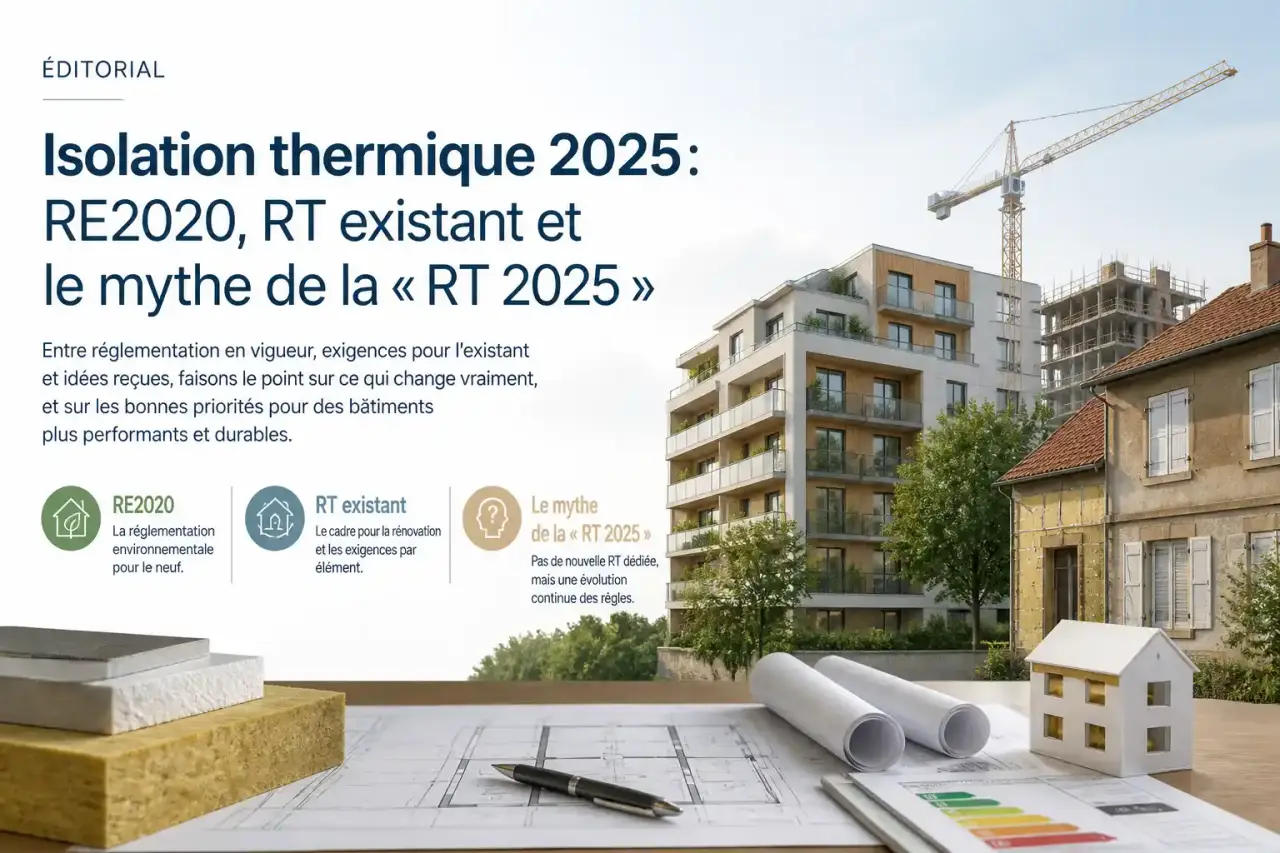 Isolation thermique 2025 : RE2020, RT existant et le mythe de la « RT 2025 »