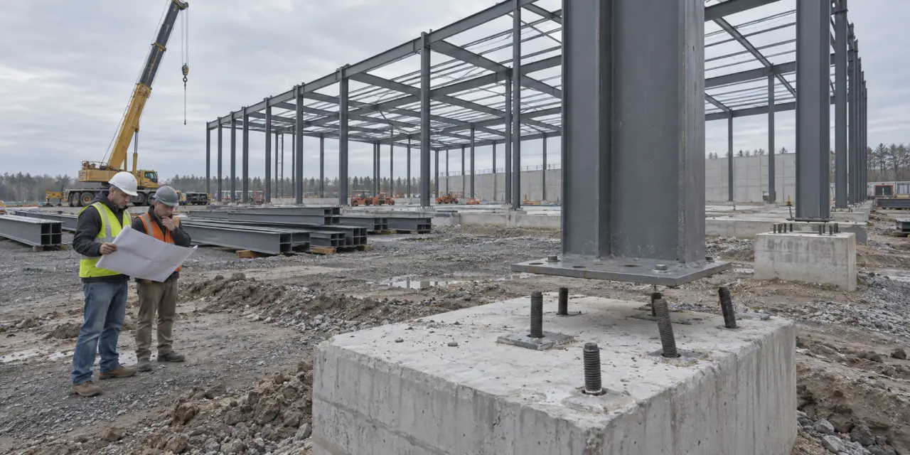 Fabrication d’une charpente métallique : l’erreur de fondation qui peut bloquer le montage