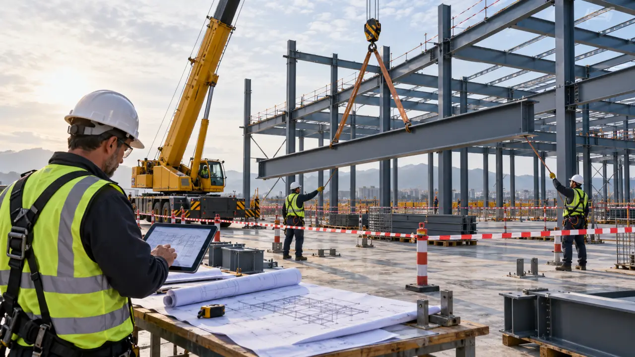 Construire une charpente métallique : du calcul des charges au levage, les étapes à sécuriser