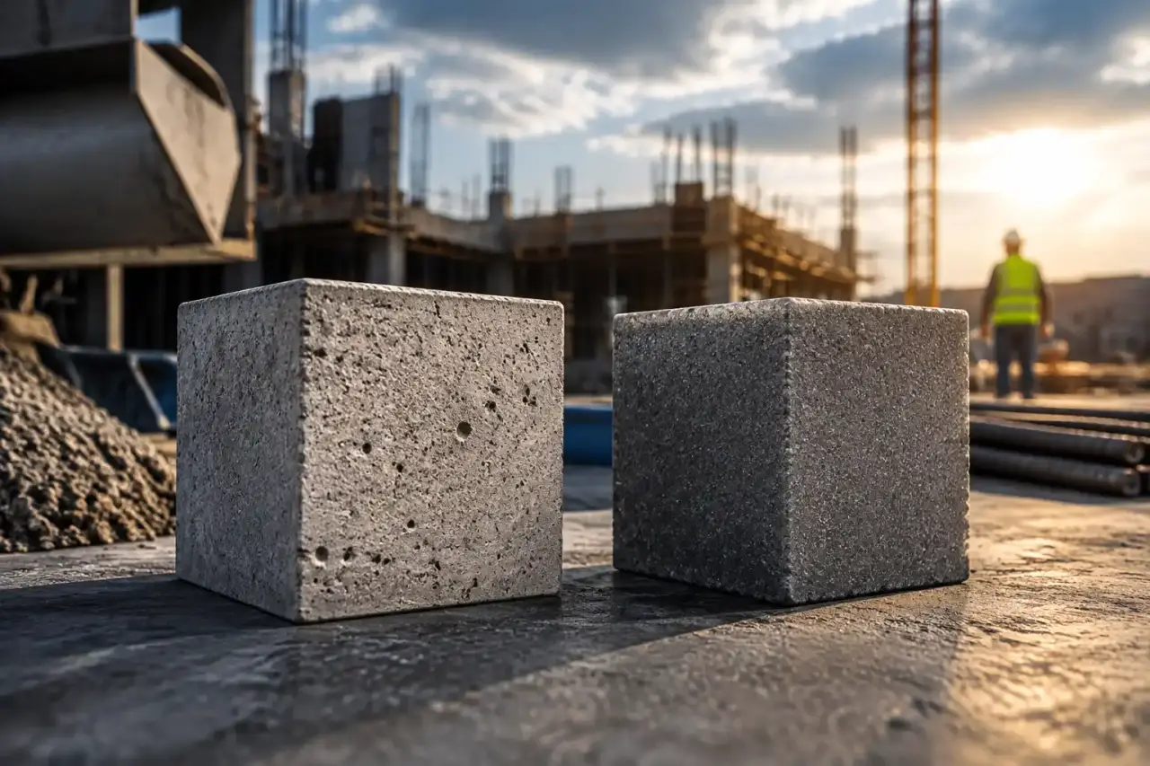 Coulage d’un béton structurel sur un chantier professionnel