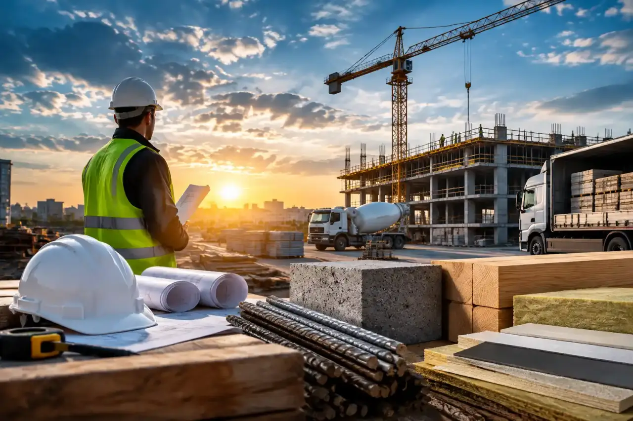 Chantier de construction moderne en cours de réalisation