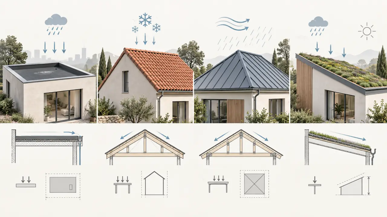 Types de toitures : distinguer la forme, la couverture et les contraintes du projet